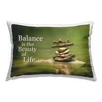 Stupell Industries Beauty of Life Phrase Decorative Printed Throw Pillow, 14 x 20
