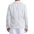 thumbnail image 3 of Blazers a rayas INSPIRE CHIC para hombres, chaquetas deportivas de ajuste slim con un botón, color blanco, 3 of 6