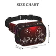 thumbnail image 4 of Kdxio Wolf With Wildflowers Crossbody Double Layer Waist Bag Belt Bag for Unisex Fanny Pack Fashion Waist Packs for Hiking Running Shopping Traveling, 4 of 9
