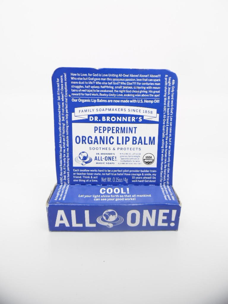Dr. Bronner's Peppermint Organic AllOne! Lip Balm Peppermint 0.15