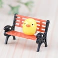 thumbnail image 5 of opvise Creative Mini Park Bench Model Miniature Landscape Garden Decorative Ornament S, 5 of 8