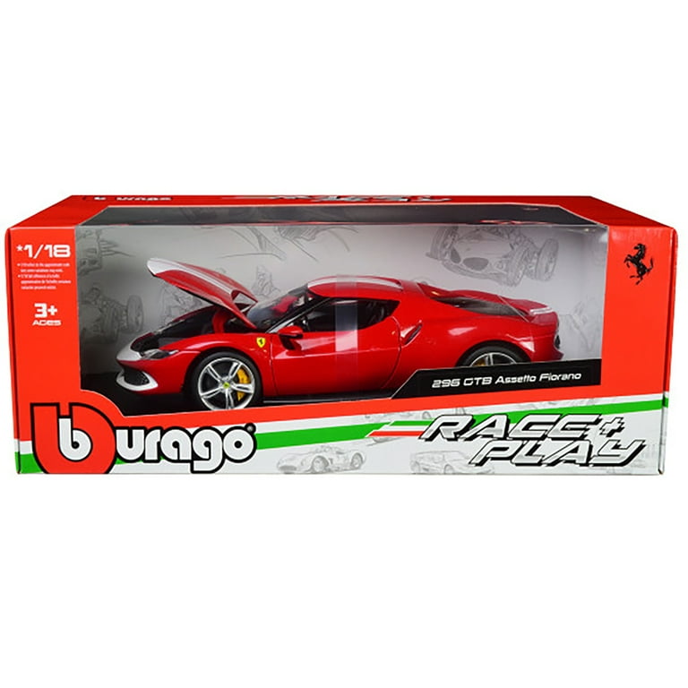 Ferrari 296 GTB Assetto Fiorano Red with White Stripes 