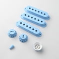 thumbnail image 2 of Strat Guitar Pickup Covers Knobs Switch Tip Set for Stratocaster Replacement Accessory Kit Light Blue, 2 of 5