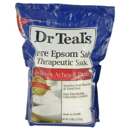 - Dr Teal's Pure Epsom Salt Therapeutic Soak, 6 lb