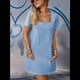 thumbnail image 5 of Vestido Informal de Corta con Cuello Cuadrado y Bolsillos, Color Liso, para Mujer, Azul , Talla XL, 5 of 9