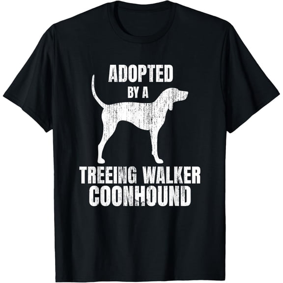 Treeing Walker Coonhound T-Shirt - Funny Dog Lover TeeMen's and women's gift, black and white T-shirt, size: Extra large S-4XL