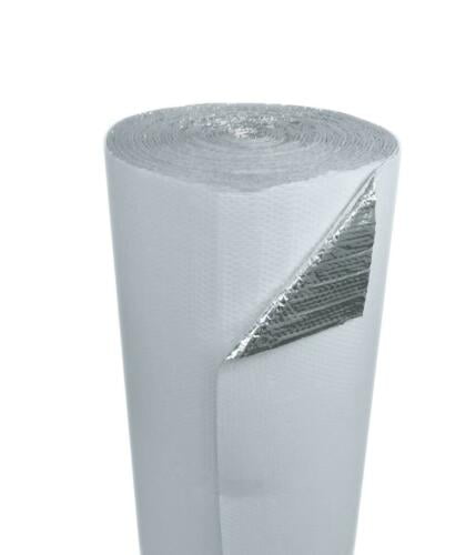 IES 16" x 25' White Double Bubble Reflective Foil Insulation Thermal Barrier R8 