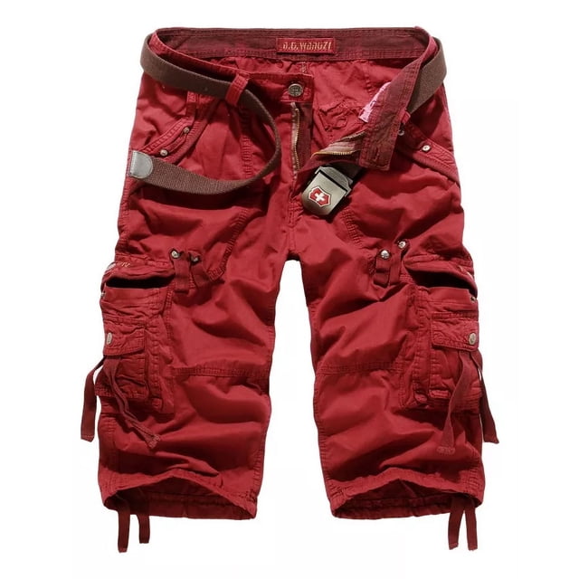 Bermuda Short Hombre Casual Playa Suelto Cargo Bolsas A
