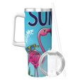 thumbnail image 2 of KLL Beach Flamingo Trio Print 40oz Stainless Steel Insulated Car Cup Coffee Mug with Spillproof Lid - Keep Your Drink Hot or Cold on the Go, 2 of 8