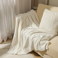 thumbnail image 1 of Openpig Couverture Jetée Tricotée pour Adultes, Couverture d'Automne Douce et Chaude, Respirante et Duveteuse pour Canapé, Sofa, Lit, Couverture Tricotée Réversible Confortable et Moelleuse pour Toutes les Saisons (63x51 Pouces), 1 of 6