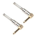 thumbnail image 3 of Rushawy 2x2Pieces Zinc Alloy 6.35mm Mono DIY Jack Plug for Guitar Mic Audio, 3 of 9