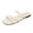 White, variant on Women's Woven Color Block Flat Mules,Slingbacks Casual Slip Ons Open Toe Leather Slides Black