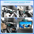 Pumpkin 10.1” Dual Headrest DVD Players for Car with Headphones, 2 Mount Brackets HDMI Input