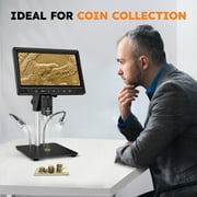 BEBANG 10.1 LCD Digital Microscope for Adults, Coin Microscope for Electronics Repair, Error Coins, 32G