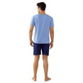 thumbnail image 2 of New men's short-sleeved shorts in solid color, loose and simple, suitable for casual home wear. Set of clothing., 2 of 6