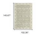 thumbnail image 5 of 9' X 12' Grey Ivory Tan Brown And Gold Oriental Power Loom Stain Resistant Area Rug, 5 of 6