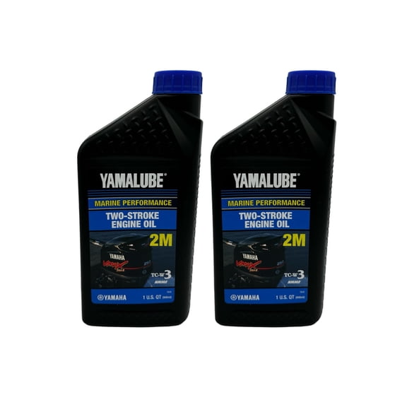 Yamaha Yamalube Semi-Synthetic 2-Stroke Marine Engine Oil LUB-2STRK-M1-12-2PACK