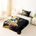 thumbnail image 5 of jejeloiu Black Cute Cat Twin Sheet Sets Kids,Japanese Style Print Bedding,3-Piece, 5 of 6