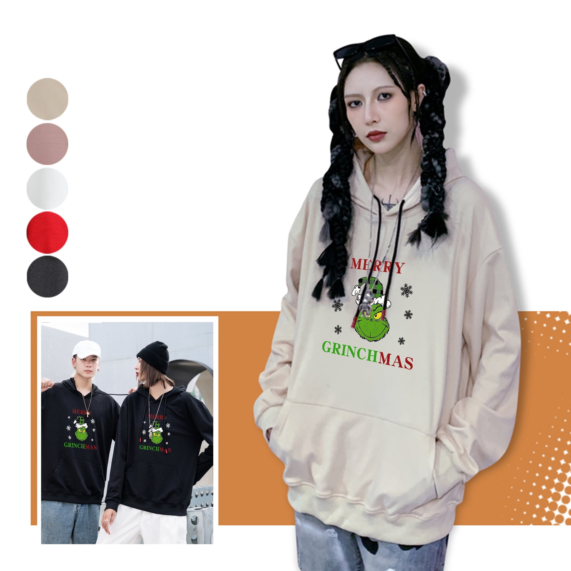 Funny Christmas Grinch Hooded Sweater 