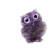 thumbnail image 5 of Mini figura de búho, regalo, recuerdo, colección decorativa, adorno, artesanía, estatua de búho Violeta, 5 of 9