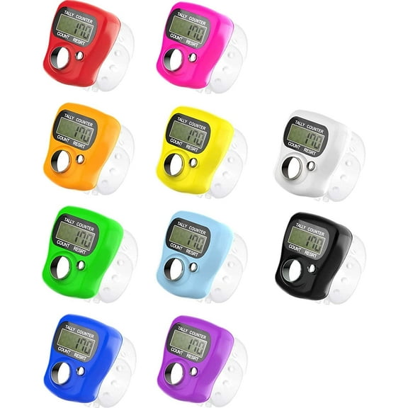 Counter for Chanting Mantra | Pack of 10 Manual Hand Finger Tally Counters – Digital Electronic Counting Machine, Naam Jap Counter for Cricket, Sports & More