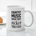 thumbnail image 3 of CafePress - Country Music, Cowboy Boots & Pickup Trucks Mugs - 11 oz Ceramic Mug - Novelty Coffee Tea Cup, 3 of 4