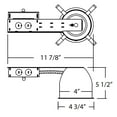 thumbnail image 3 of Nicor Lighting 19001AR 4 In. Line-Volt Remodel Airtight, 3 of 3