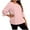 Pink, variant on Womens Plus Size T-Shirts Crew Neck 3/4 Sleeve Shirt Fashion Polka Dots Tops Dressy Casual Pleated Blouses Spring Summer 2026