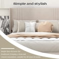 thumbnail image 4 of NNV Queen Size Platform Bed Frame with Velvet Upholstered Wingback Headboard，Beige, 4 of 6