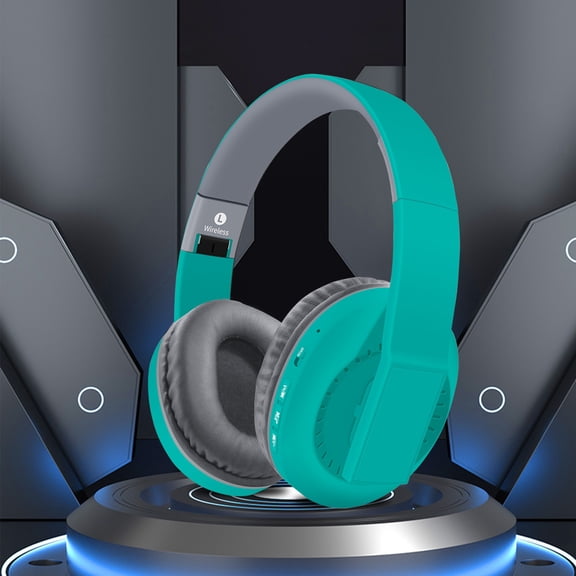 Wireless Bluetooth On-Ear Headphones, Apple & Android Compatible, Up to 50 Hours of Battery Life,Green