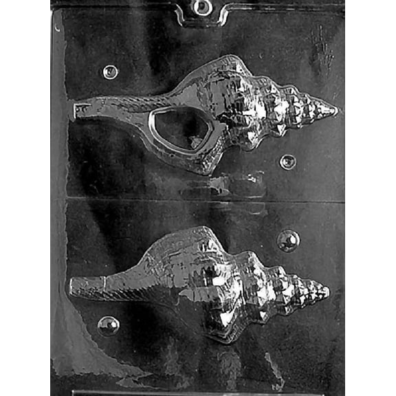 Grandmama's Goodies N019 Conch Shell Chocolate Candy Soap Mold with Exclusive Molding Instructions