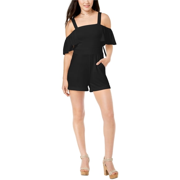 XOXO Womens Pinafore Romper Jumpsuit, Black, XX-Large