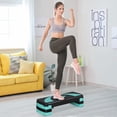 thumbnail image 4 of Zeny 30" Aerobic Stepper Adjust 4"-6"-8" Indoor Cardio Step Fitness Exercise With Risers Blue-Green, 4 of 8