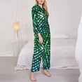 thumbnail image 3 of Balery Green Disco Lights Conjunto de Pijama con Estampado para Mujer, Conjunto de Dos Piezas con Manga Larga, Ropa de Dormir Suave con Bolsillos, Pijamas Cómodos-Medium, 3 of 7