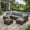 Gray-6 Seater, variant on Aiho 4 Pieces Patio Furniture Set, All-Weather Outdoor Conversation Set with Coffee Table & Removable Cushions, Perfect for Patio, Garden, Yard, Gray