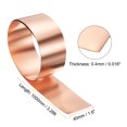 thumbnail image 2 of Uxcell 2pcs Copper Sheet Roll 0.4mm Thick Copper Flashing Strip (1.6" Width x 3.28ft), 2 of 6