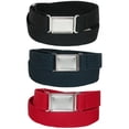 thumbnail image 1 of CTM® Kids' Elastic Stretch Belt with Magnetic Buckle (Pack of 3 Colors), 1 of 1