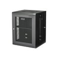 thumbnail image 2 of StarTech.com 15U 19 Pouces Wall Mount Network Cabinet, 16 Pouces Deep Hinged Locking IT Network Switch Depth Enclosure, Assembled Vented Computer Equipment Data Rack with Shelf & Flexible Side Panels 15U Vented Cabinet 15 Pouces - - Armoire - 4 Poteaux - Montable au Mur - Noir - 15U - 16 Pouces, 2 of 8