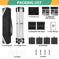 thumbnail image 4 of HOTEEL 10x10 Pop Up Canopy Tent with 4 Removable Sidewalls,Waterproof Commercial Instant Gazebo Outdoor Tents for Party/Exhibition/Picnic with Carry Bag,Black, 4 of 9