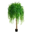thumbnail image 2 of Nearly Natural Artificial Potted Willow Tree - 6' - Green, 2 of 7