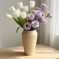 thumbnail image 2 of Solid Color Vase for Home Decor,Simple Design Tall Table Vase for Living Room Entryway Office,Khaki, 2 of 6
