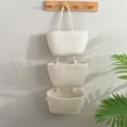 thumbnail image 6 of 3-Tier Foldable Hanging Storage Baskets for Home Organization - Space Saving Wall Mounted Organizer with Natural Woven for Closet and Entryway, 6 of 9