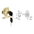 thumbnail image 5 of CRL LK44KA Gold Plated Lock for 1/4" Cabinet Glass Door - Keyed Alike, 5 of 5