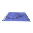 thumbnail image 2 of Ahgly Company Machine Washable Indoor Rectangle Oriental Blue Industrial Area Rugs, 6' x 9', 2 of 4