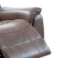 thumbnail image 3 of Fabric Manual Recliner Chair with Pillow Top Arms Brown - Saltoro Sherpi, 3 of 5
