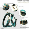 thumbnail image 2 of UOSIA Bow Tie Dog Collar Harness and Leash Set Elegant Plaid Girl Dog Collar, 2 of 6