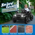 thumbnail image 3 of Track Seven 24V Kids Ride on Truck, 2WD Electric Car with Remote Control, Four-Wheel Suspension, Power Display, Bluetooth, MP3 Player, LED Lights, Kids Ride on Toy Car for Boys Girls Aged 3+, Black, 3 of 9