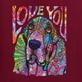 thumbnail image 2 of Colorful Beagle | Dogs Love You | Dean Russo Art Animal Lover Mens Long Sleeve Shirt, Maroon, Medium, 2 of 6