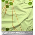 thumbnail image 1 of Soimoi Rayon Fabric Leaves & Ranunculus Floral Print Sewing Fabric Yard 56 Inch Wide, 1 of 5