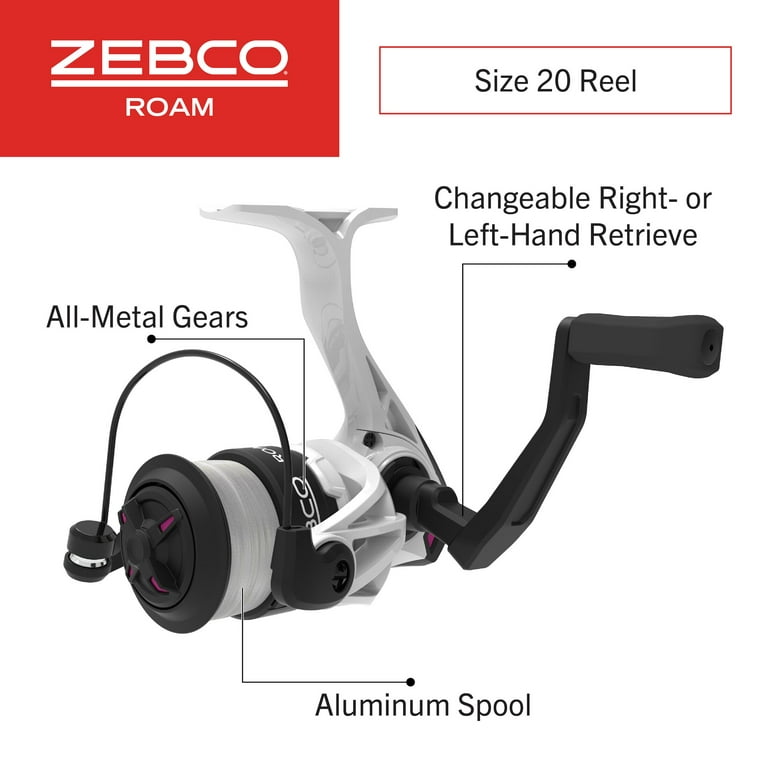 Zebco Roam Spinning Reel and Fishing Rod Combo, Split ComfortGrip Rod  Handle, Soft-Touch Handle Knob